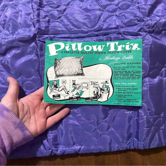 Heritage Quilts Other - Vintage quilted throw pillow cover NWOT
